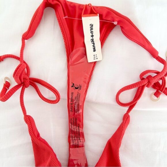 Zulu & Zephyr Sun Stripe Balconette Swim Set US 4 - Picture 4 of 6